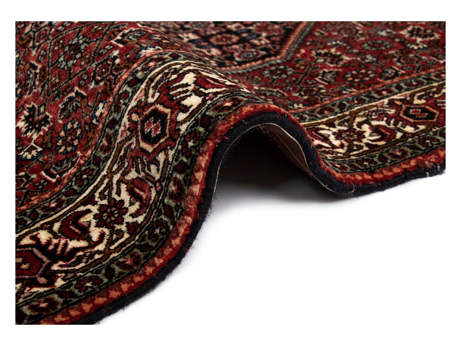 Tapis de couloir en laine 84x405 rouge Bidjar