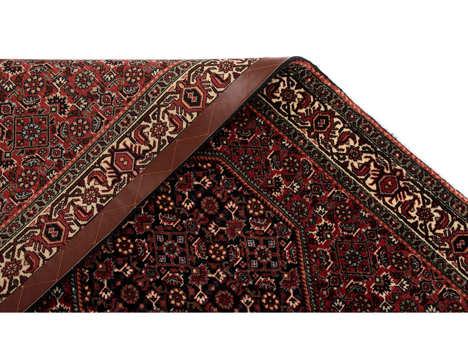 Tapis de couloir en laine 84x405 rouge Bidjar