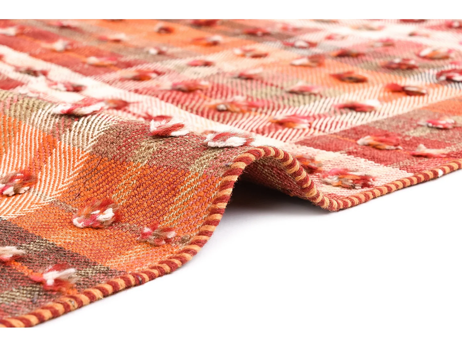 Wollteppich 132x216 Orange Jajim