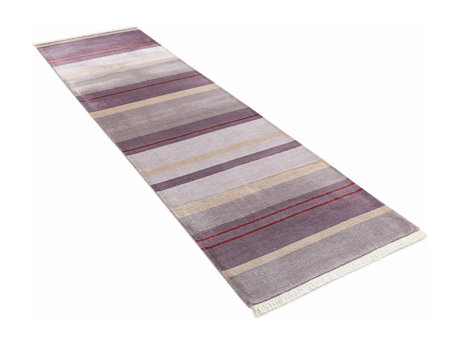 Läufer-Wollteppich 79x295 Lila Darya