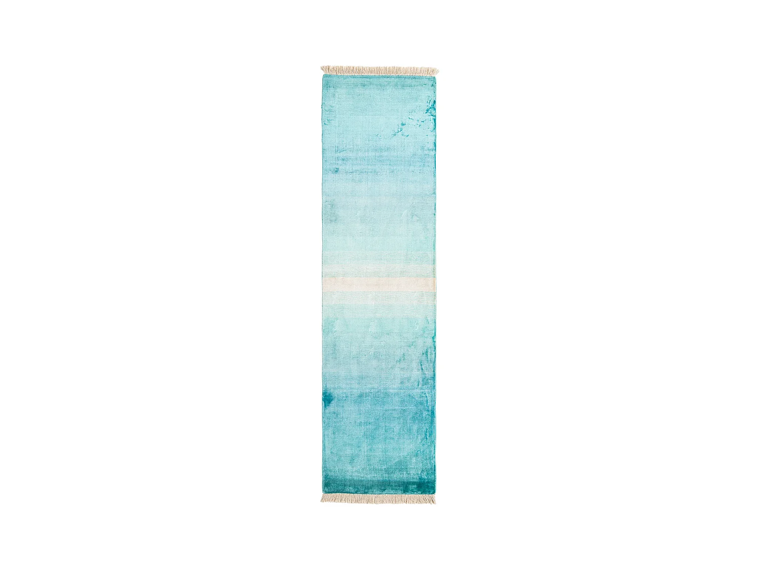 Tapis de couloir en laine 76x295 turquoise Darya