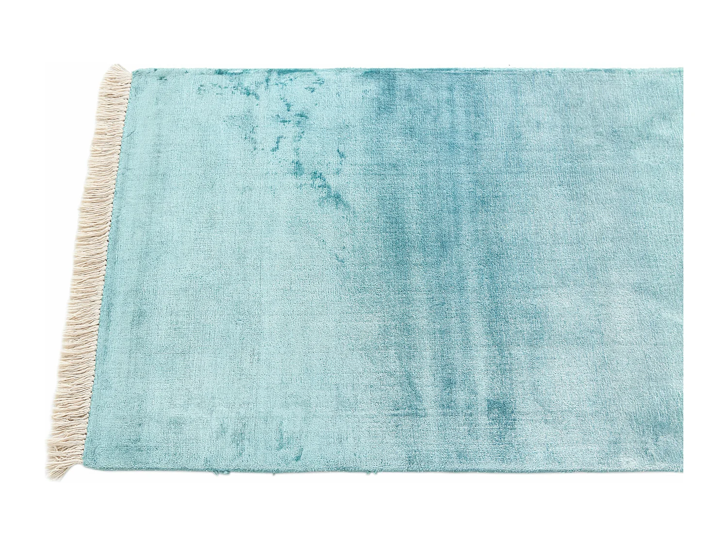Tapis de couloir en laine 76x295 turquoise Darya