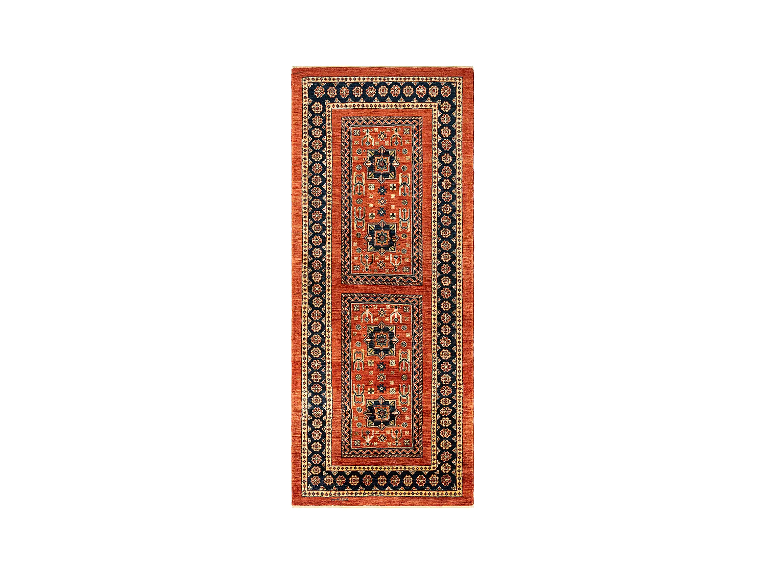 Tappeto per corridoio in lana 83x201 rosso Kashkuli