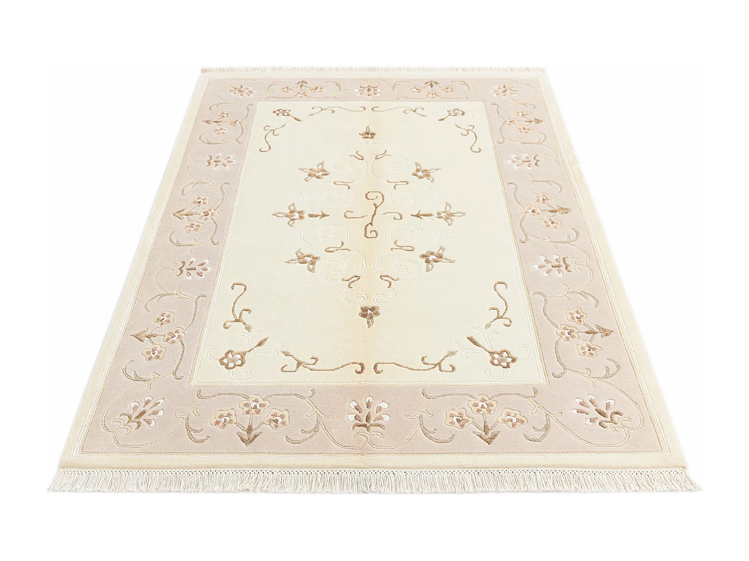 Wollteppich 122x180 Beige Darya