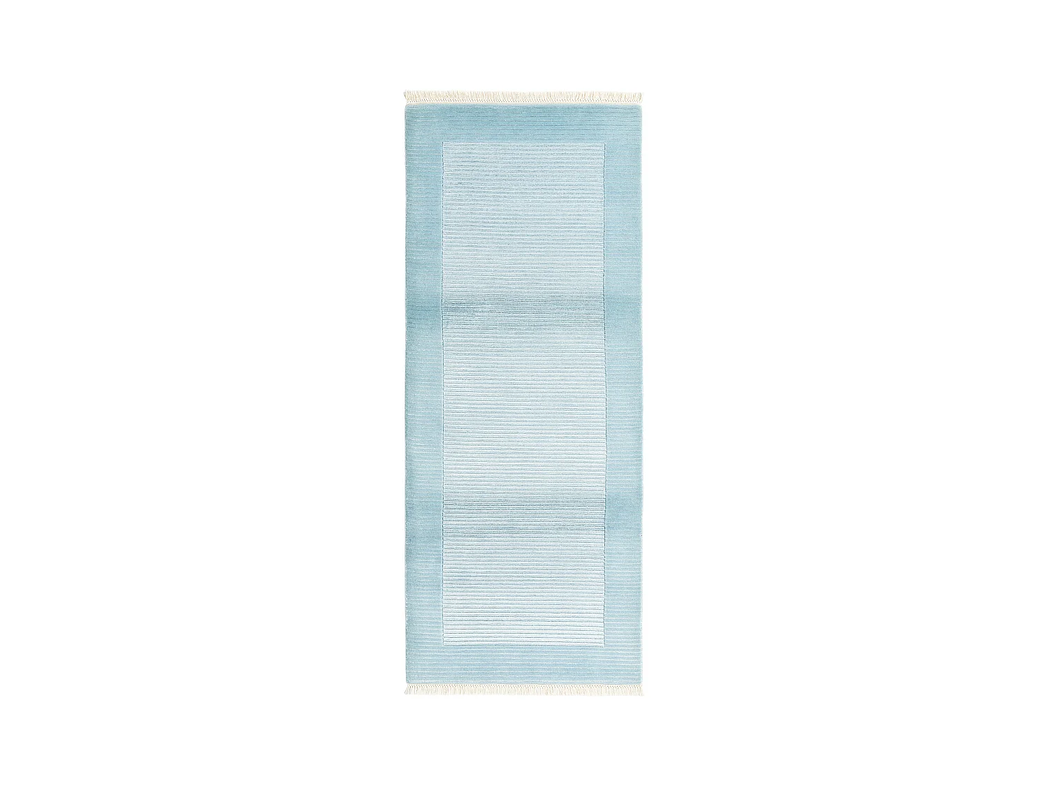 Tapis de couloir en laine 79x198 bleu Darya