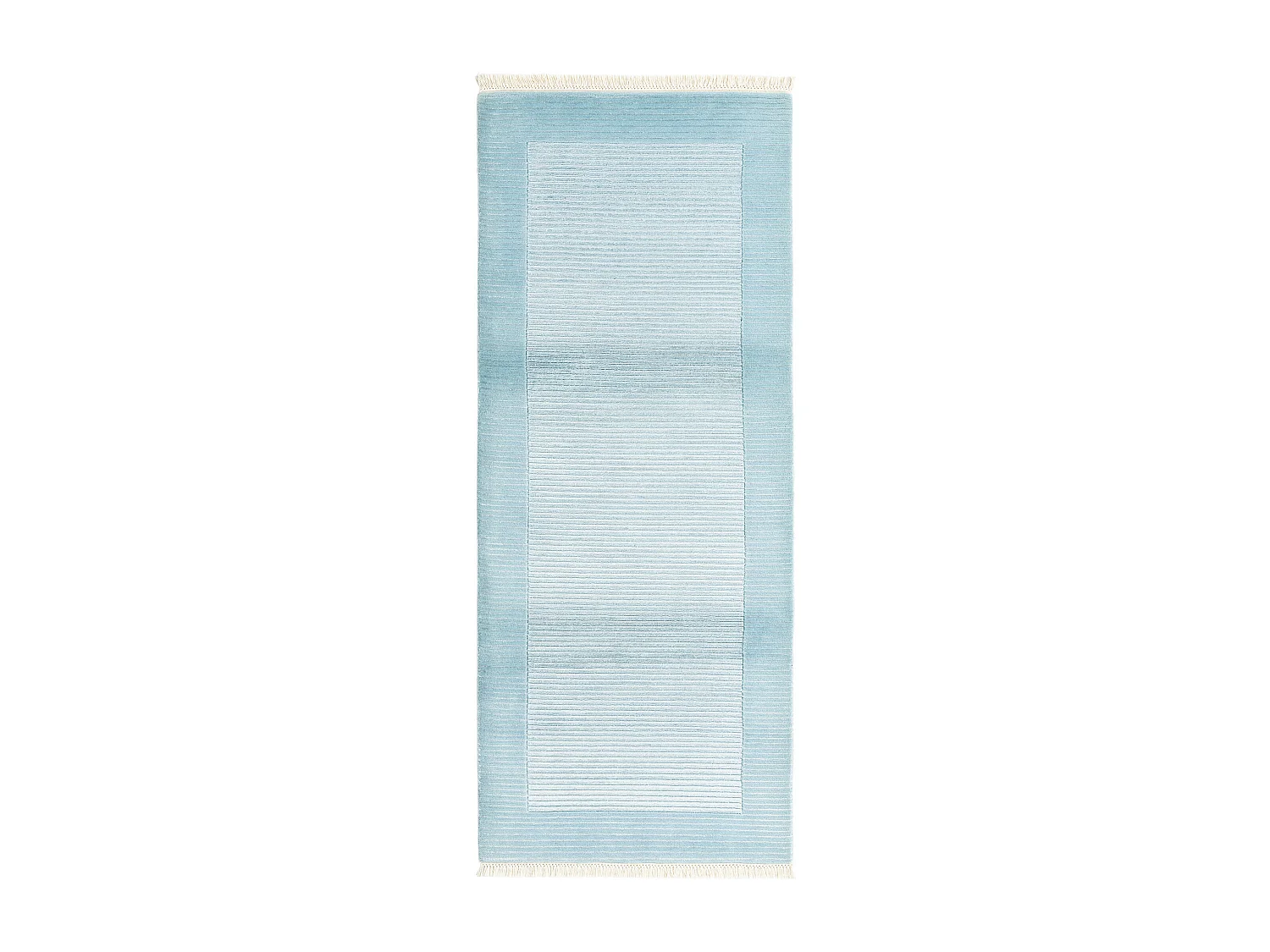 Tapis de couloir en laine 79x198 bleu Darya