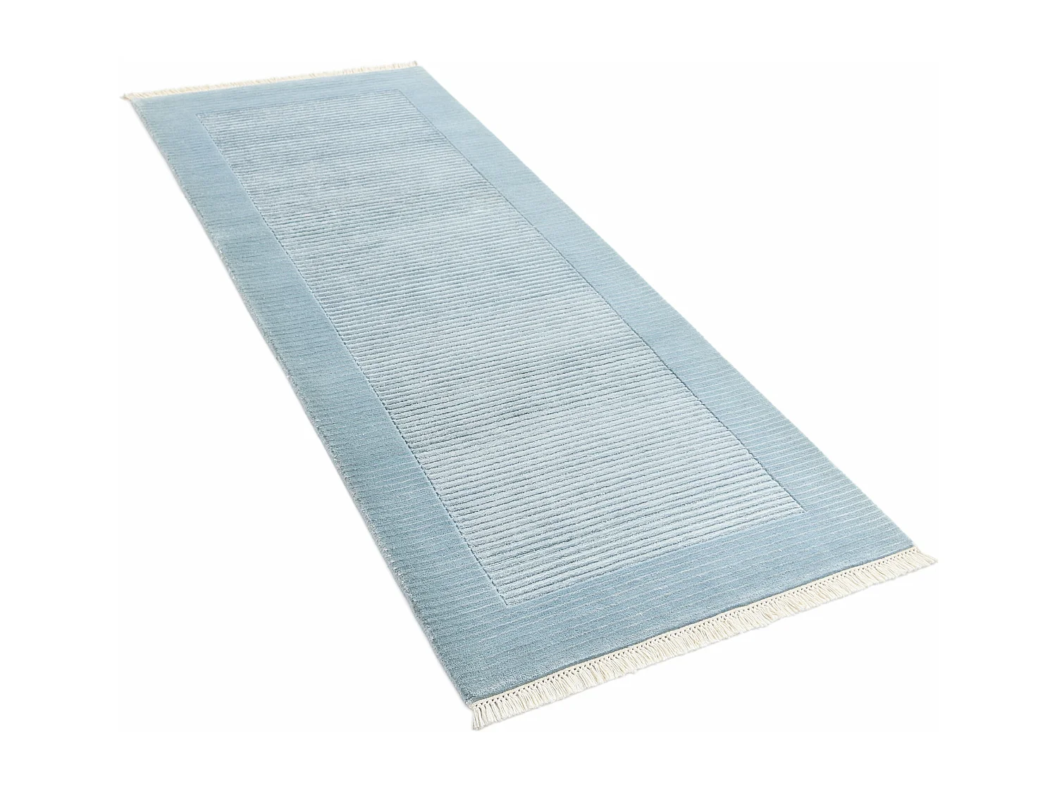 Tapis de couloir en laine 79x198 bleu Darya