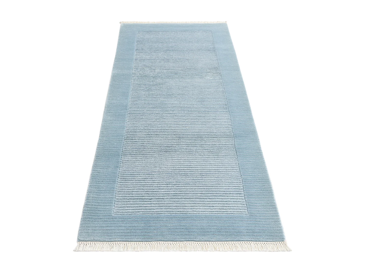 Tapis de couloir en laine 79x198 bleu Darya