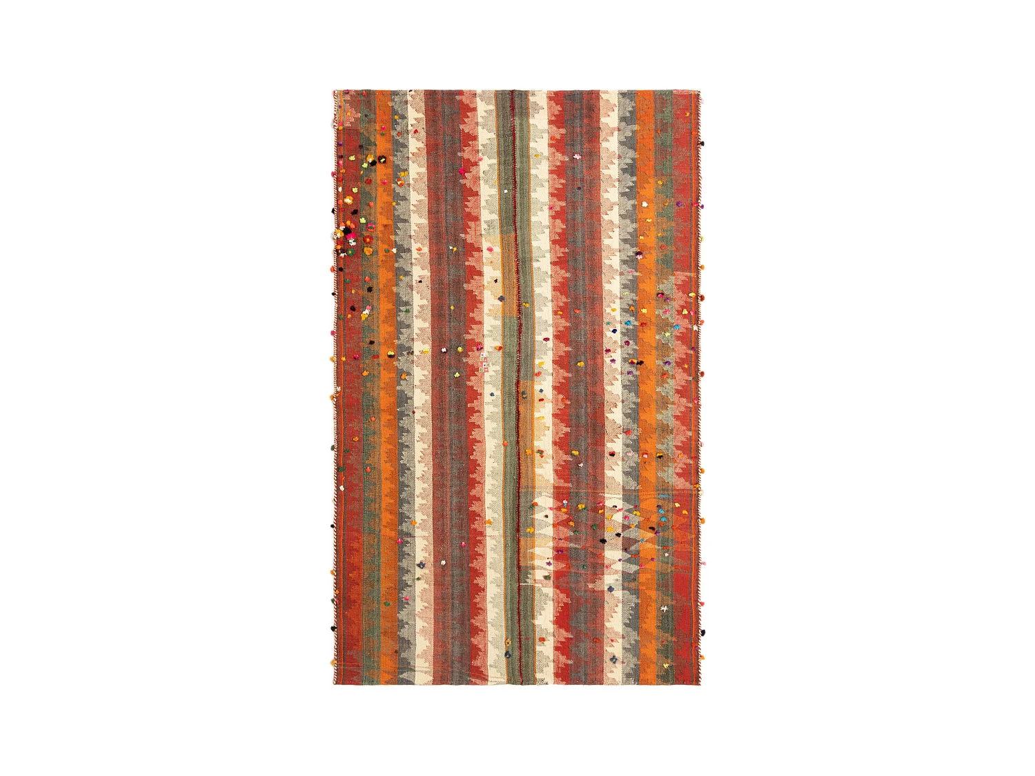 Tapis de laine 136x219 rouge Jajim