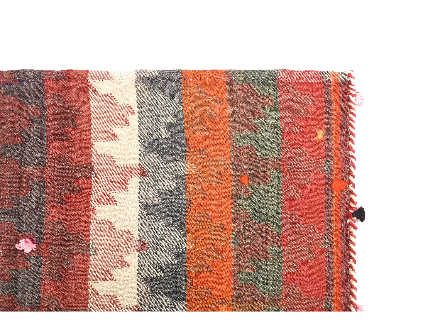 Tapis de laine 136x219 rouge Jajim