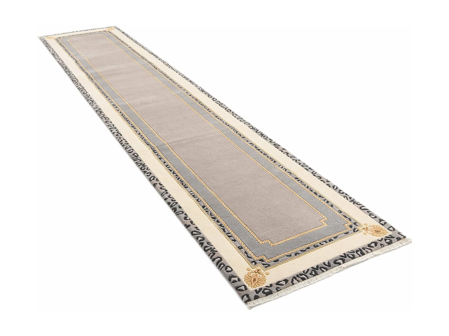 Tapis de couloir en laine 84x399 beige Darya