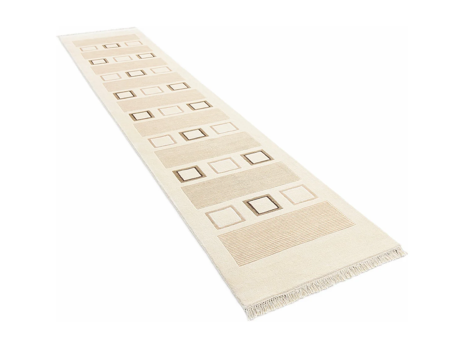 Tappeto per corridoio in lana 79x401 beige Darya