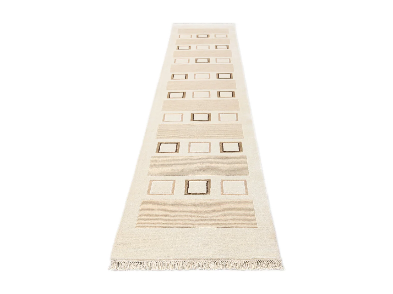 Tappeto per corridoio in lana 79x401 beige Darya