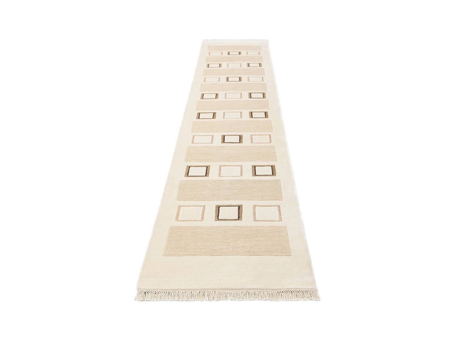 Tapis de couloir en laine 79x401 beige Darya