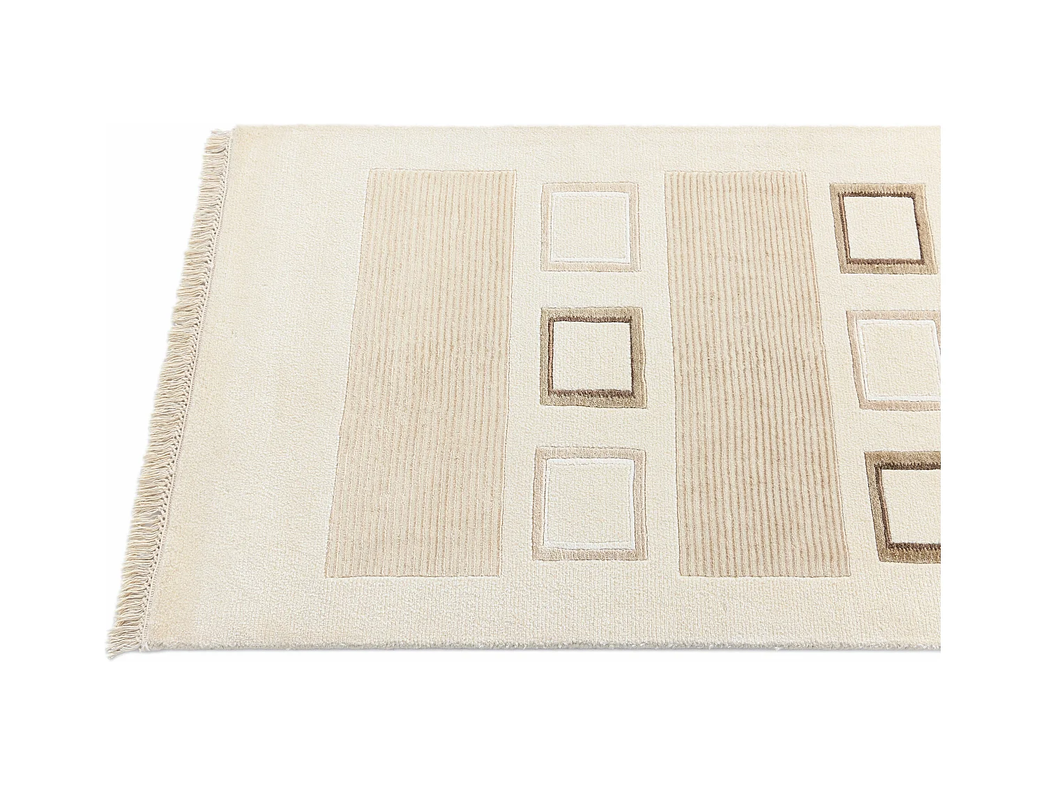 Tapis de couloir en laine 79x401 beige Darya