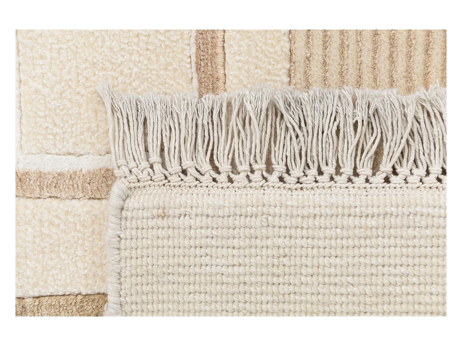 Tapis de couloir en laine 79x401 beige Darya