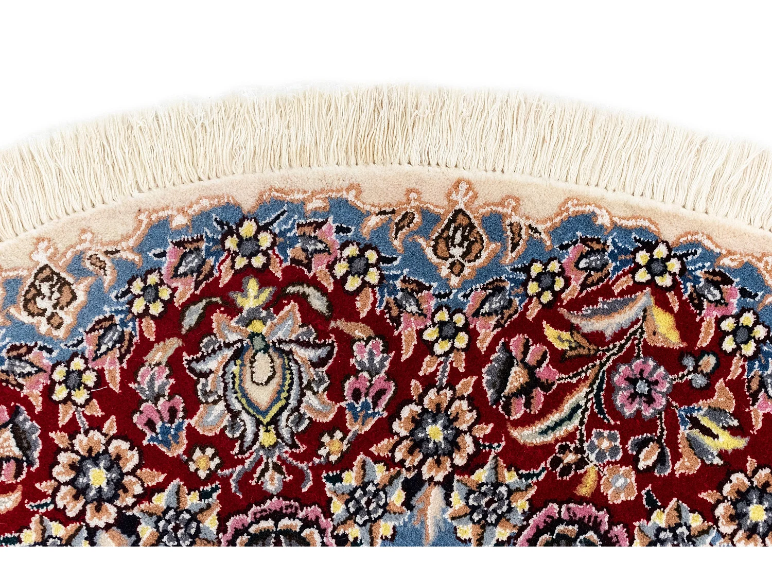 Wollteppich 150x150 Blau Nain