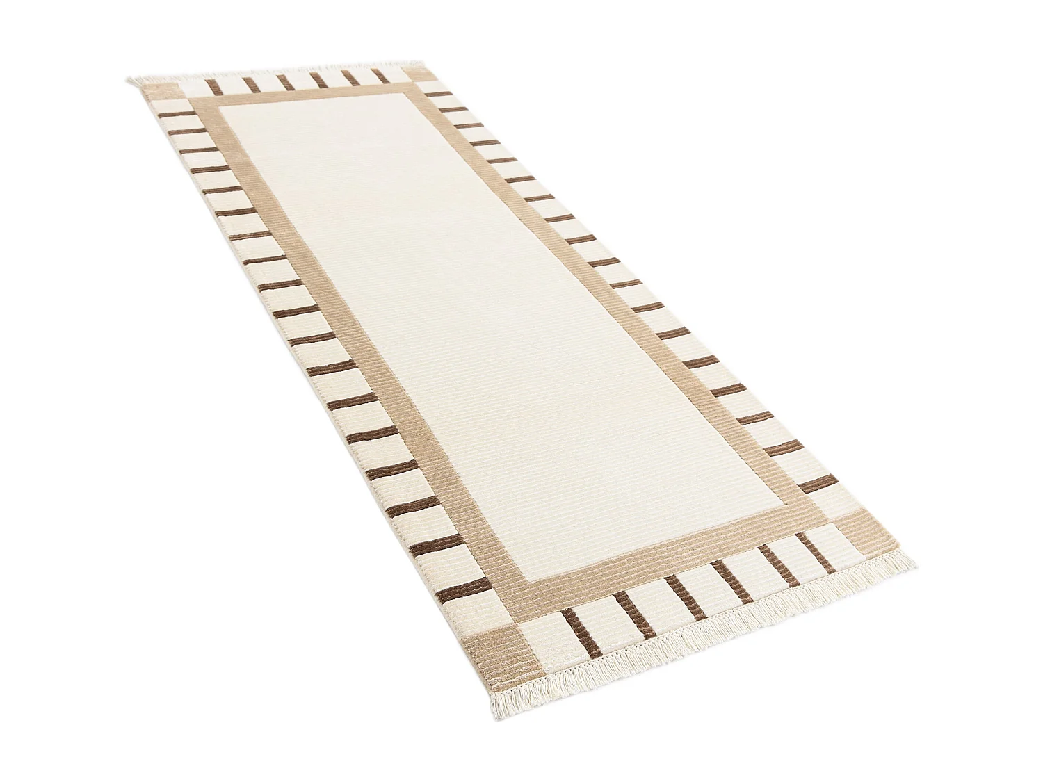 Läufer-Wollteppich 79x198 Beige Darya