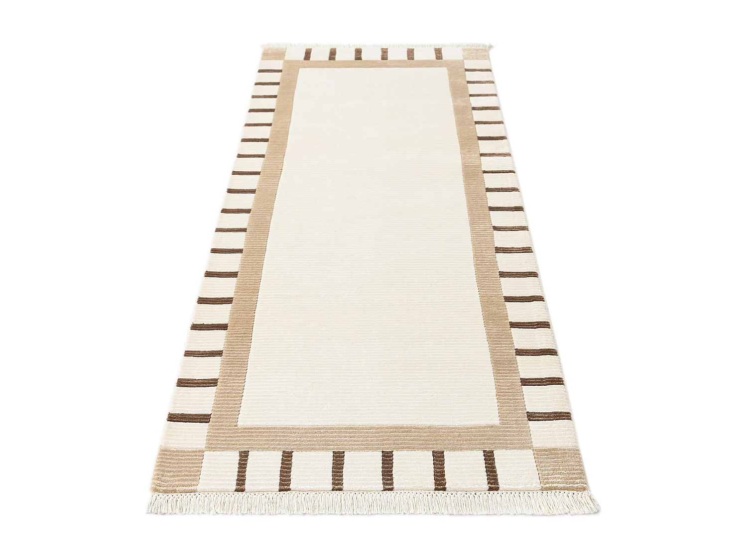 Läufer-Wollteppich 79x198 Beige Darya