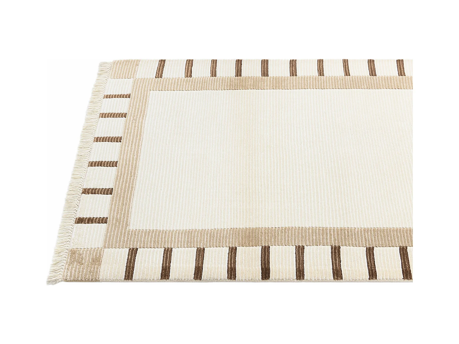 Läufer-Wollteppich 79x198 Beige Darya