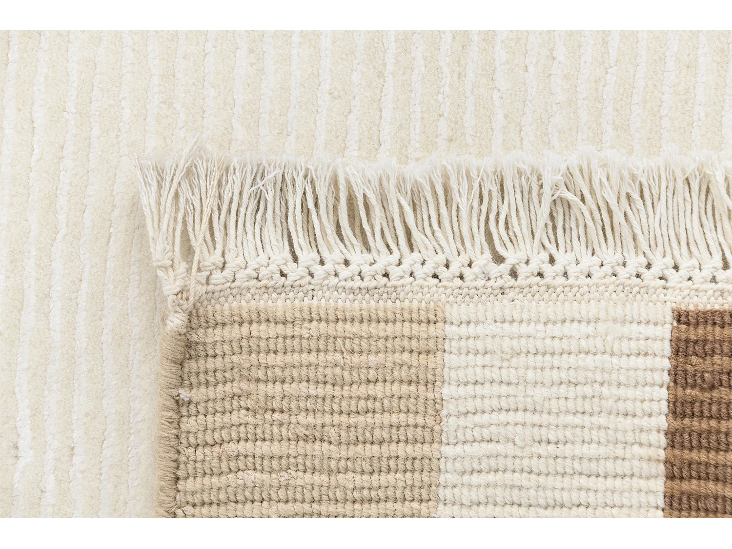 Läufer-Wollteppich 79x198 Beige Darya