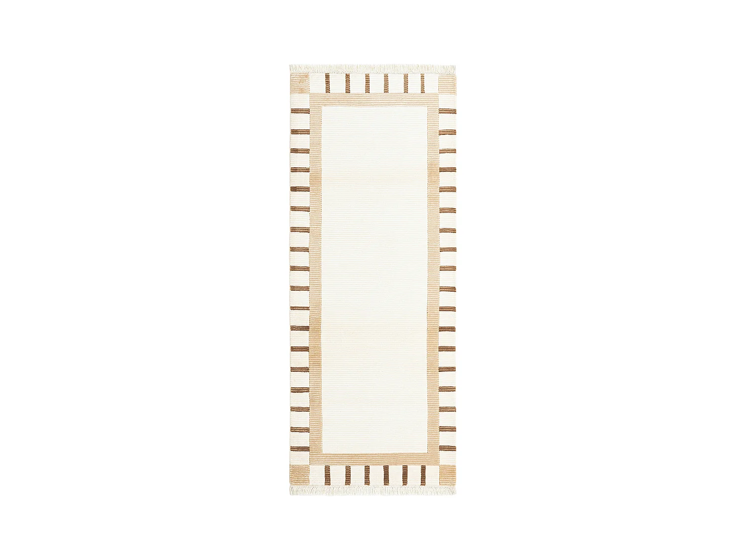 Läufer-Wollteppich 79x198 Beige Darya