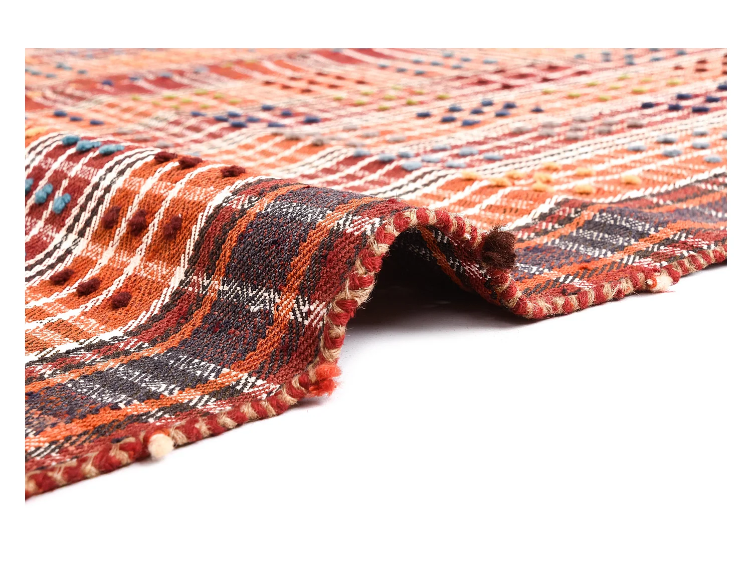 Wollteppich 154x204 Orange Jajim