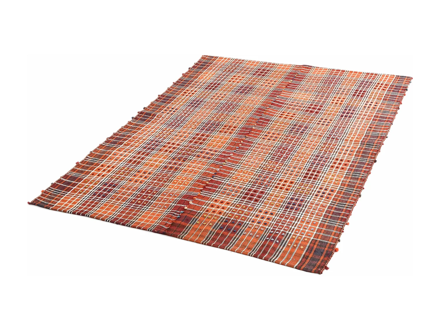 Tapis de laine 154x204 orange Jajim