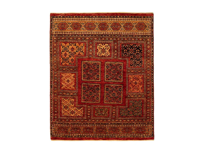 Tapis de laine 146x177 rouge Kashkuli