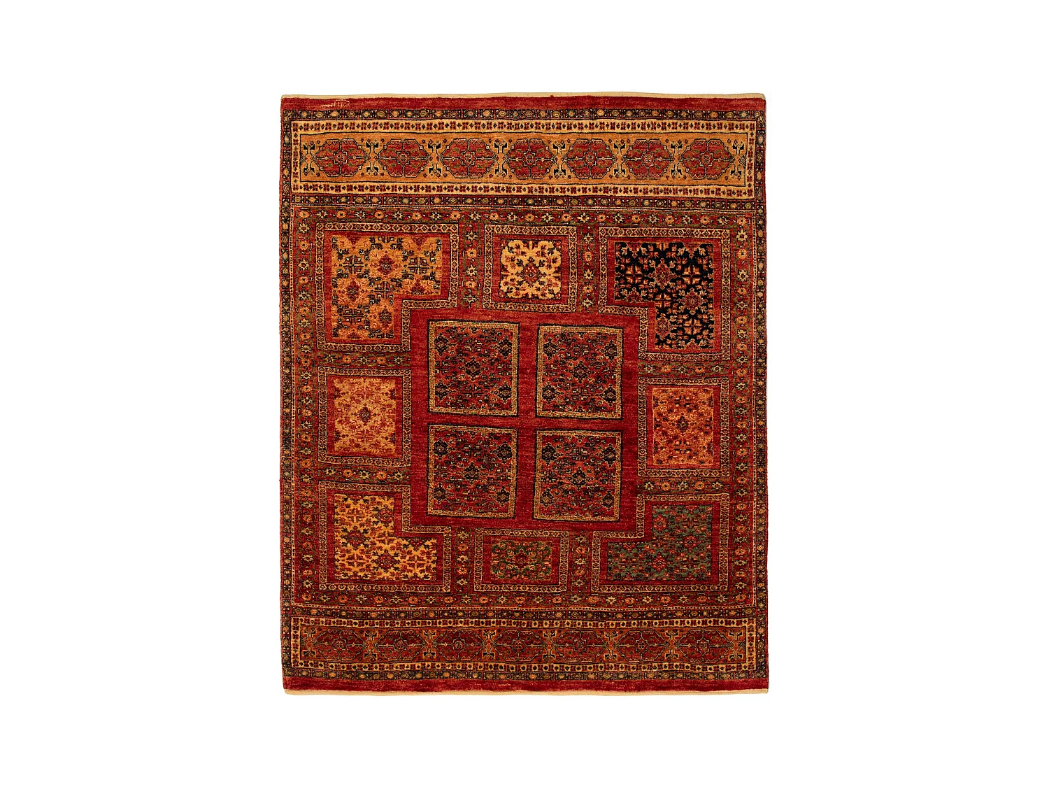 Tappeto in lana 146x177 rosso Kashkuli