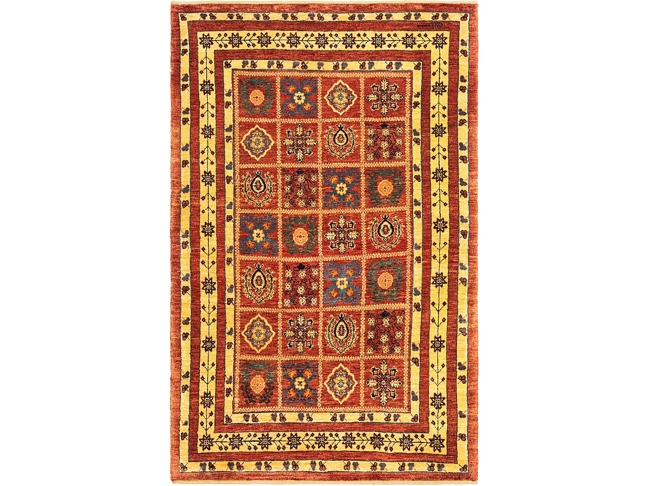 Wollteppich 100x156 Rot Kashkuli