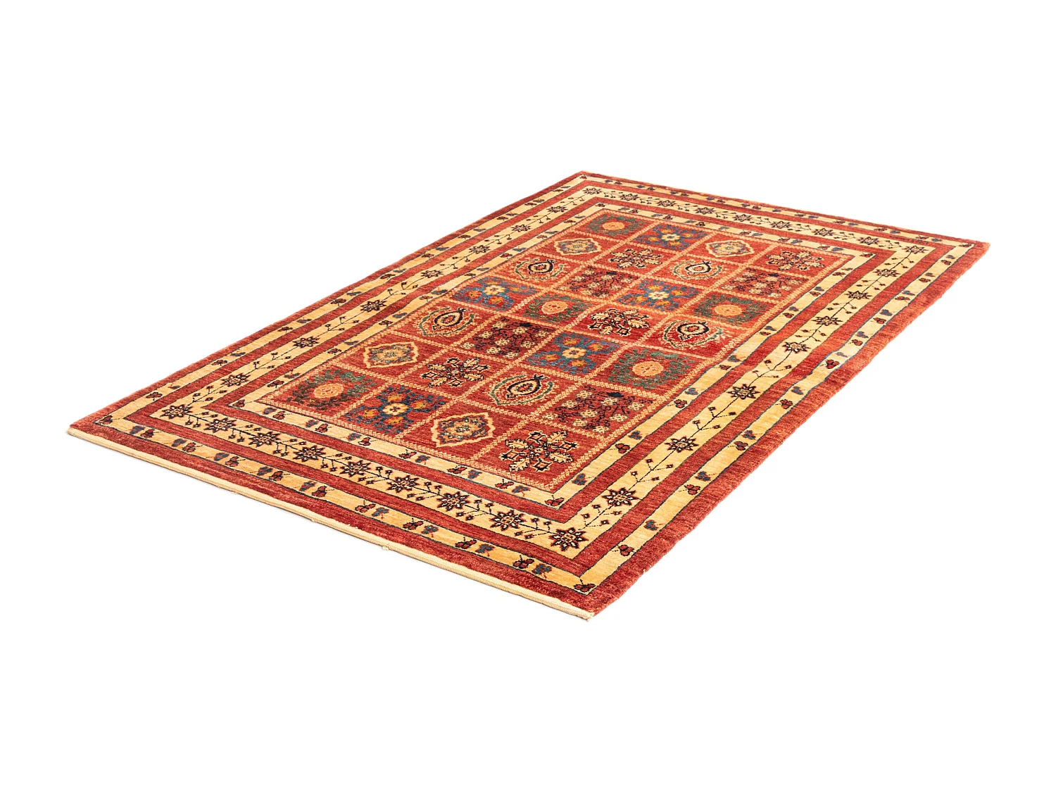 Wollteppich 100x156 Rot Kashkuli