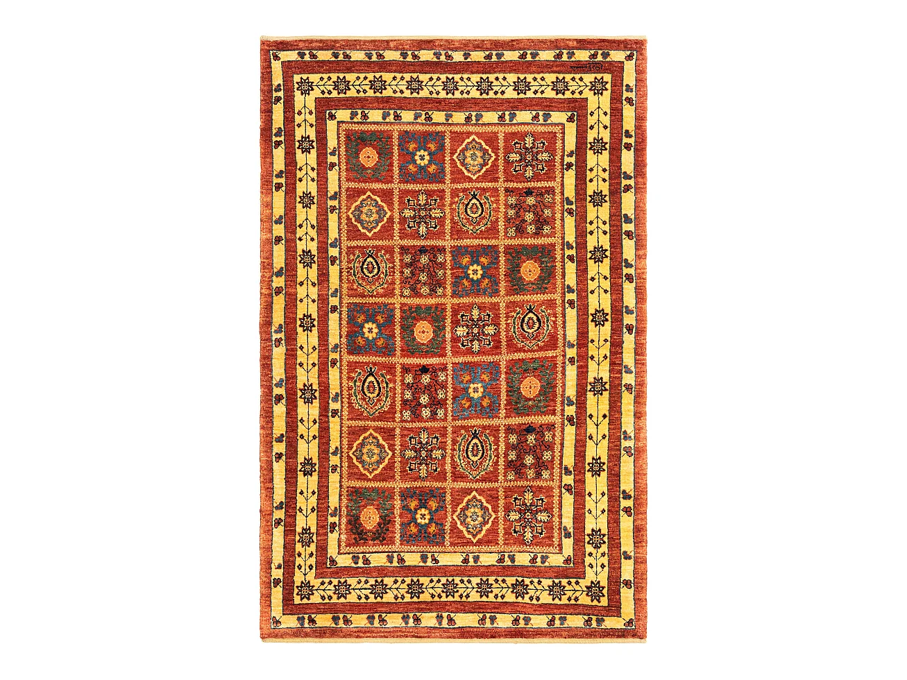 Tapis de laine 100x156 rouge Kashkuli