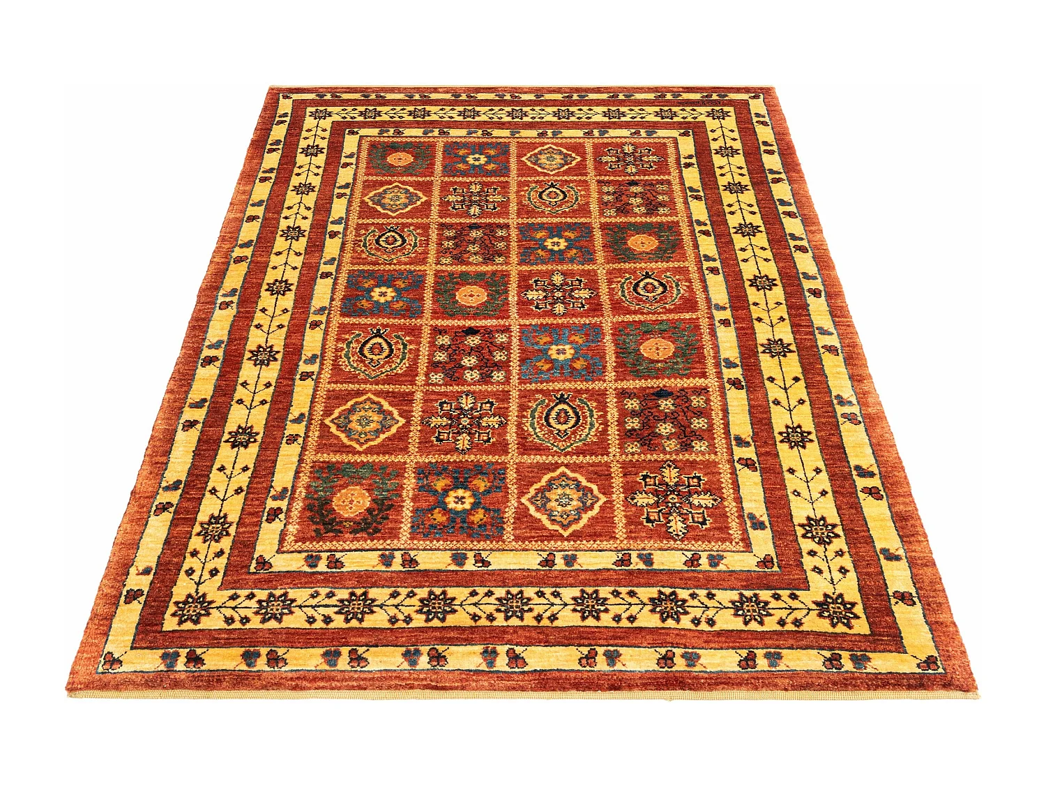 Tapis de laine 100x156 rouge Kashkuli