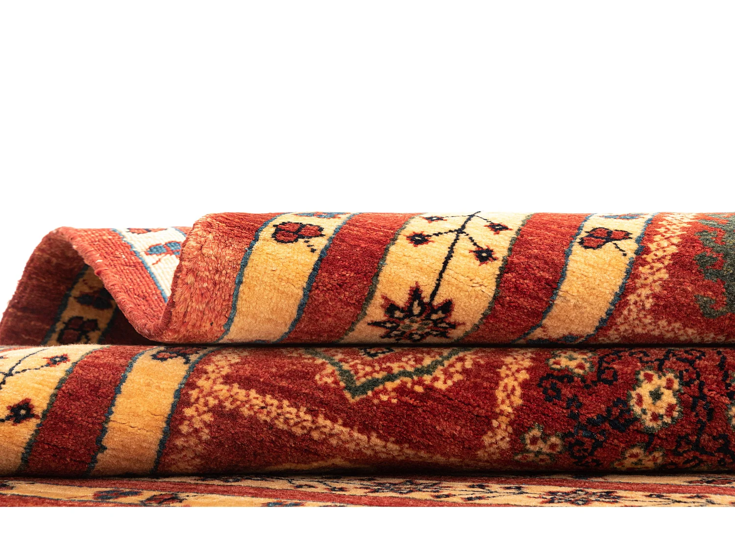 Tapis de laine 100x156 rouge Kashkuli