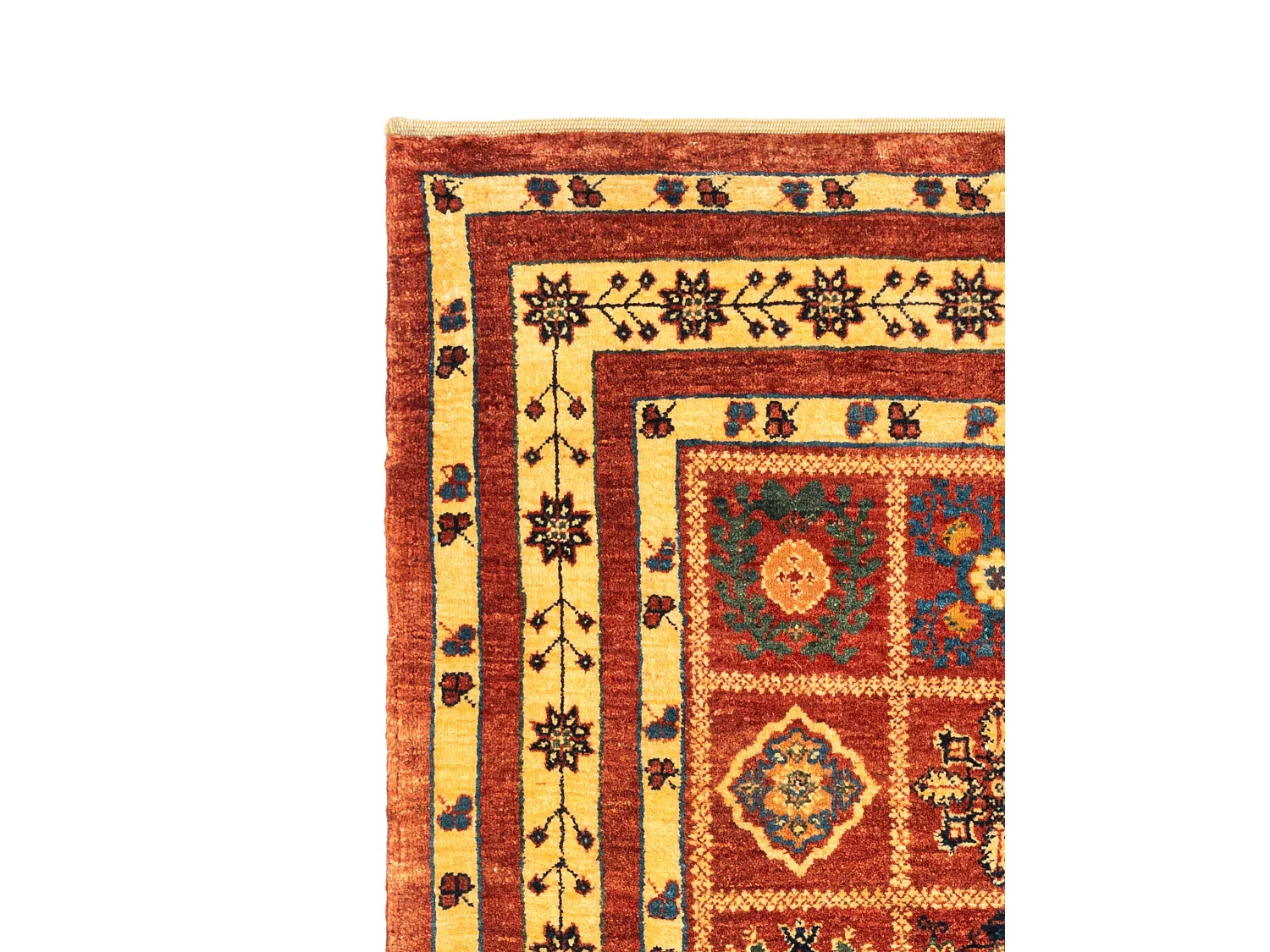 Tapis de laine 100x156 rouge Kashkuli