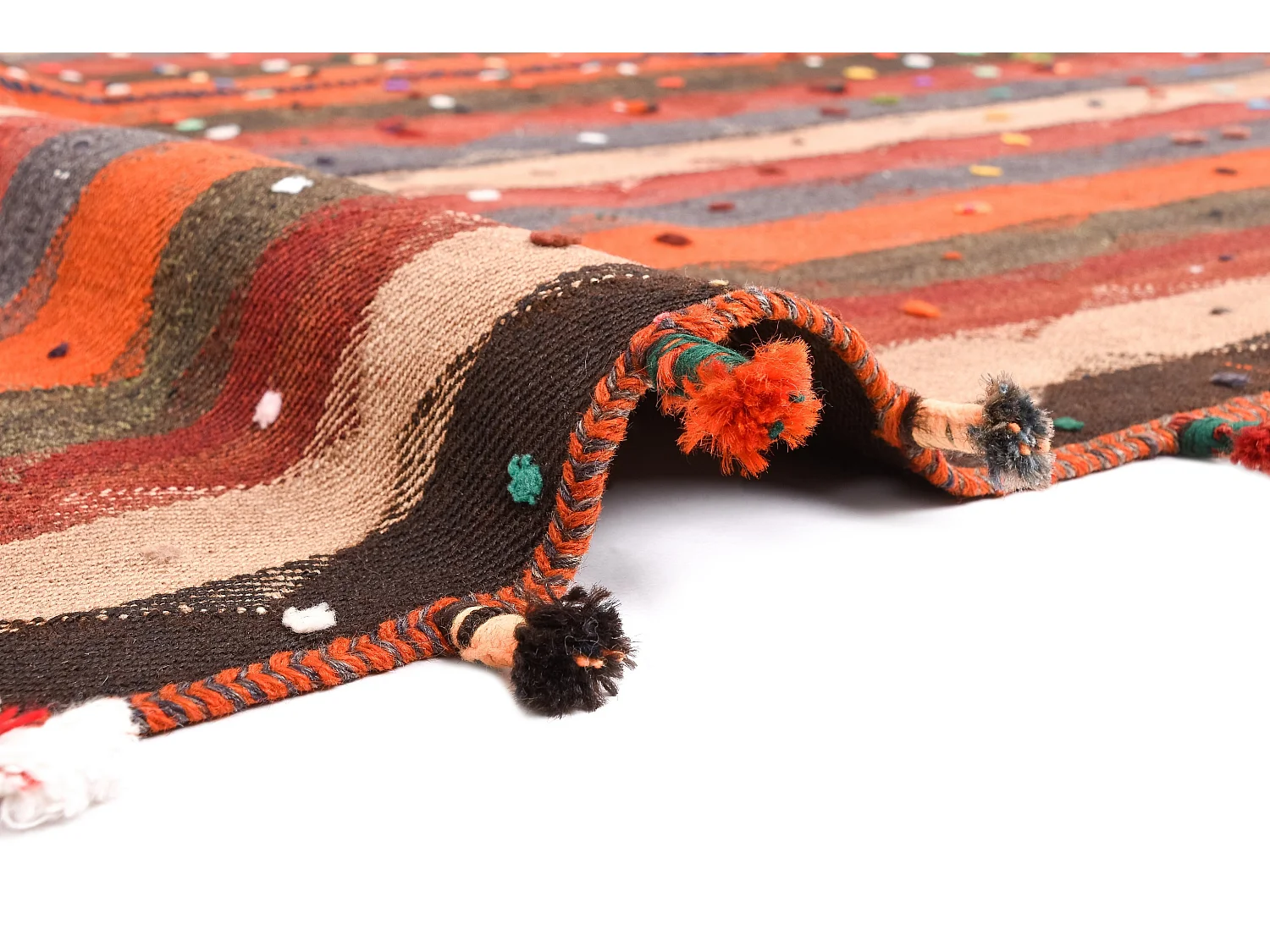 Wollteppich 146x283 Orange Jajim