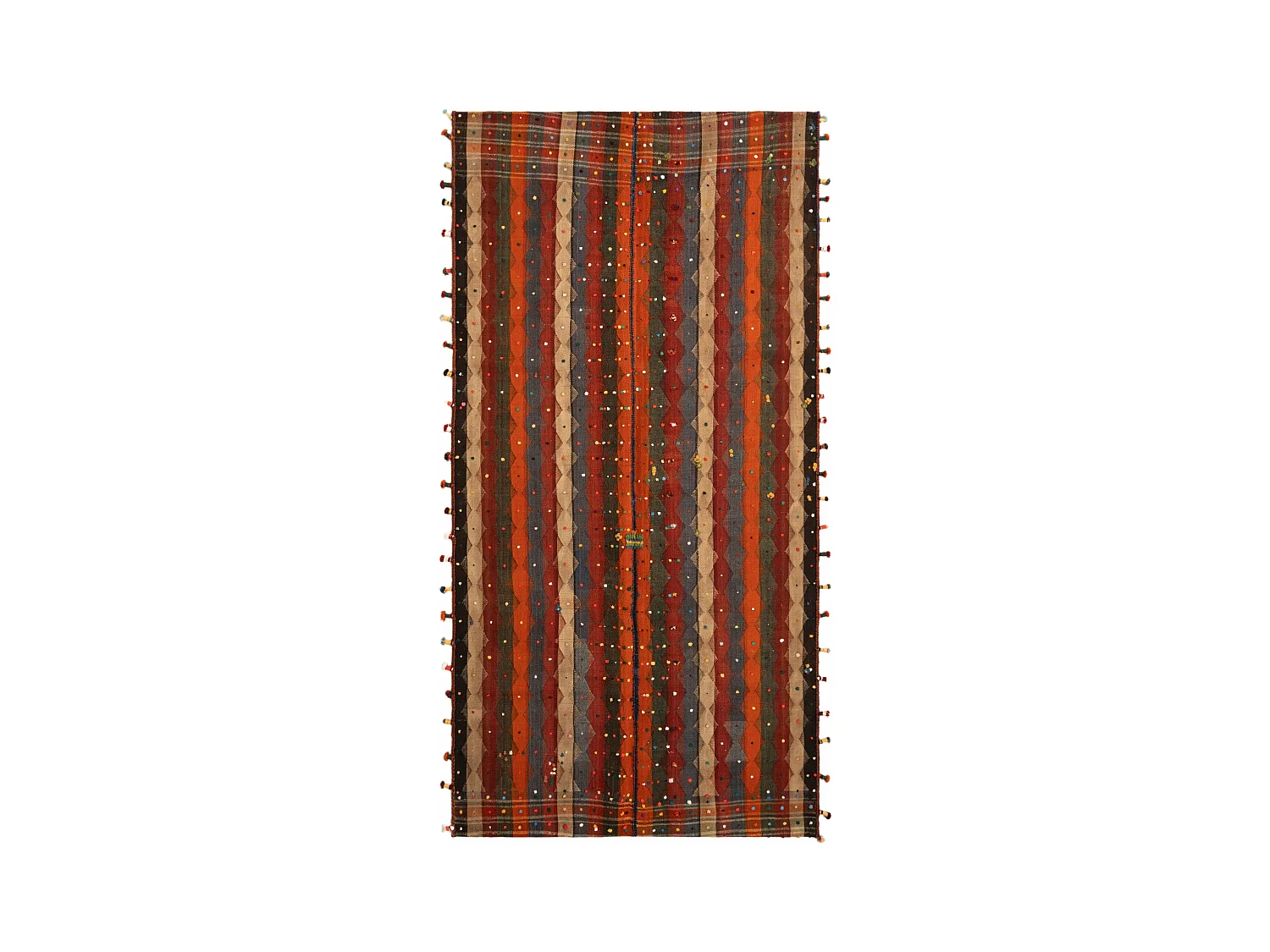 Tapis de laine 146x283 orange Jajim