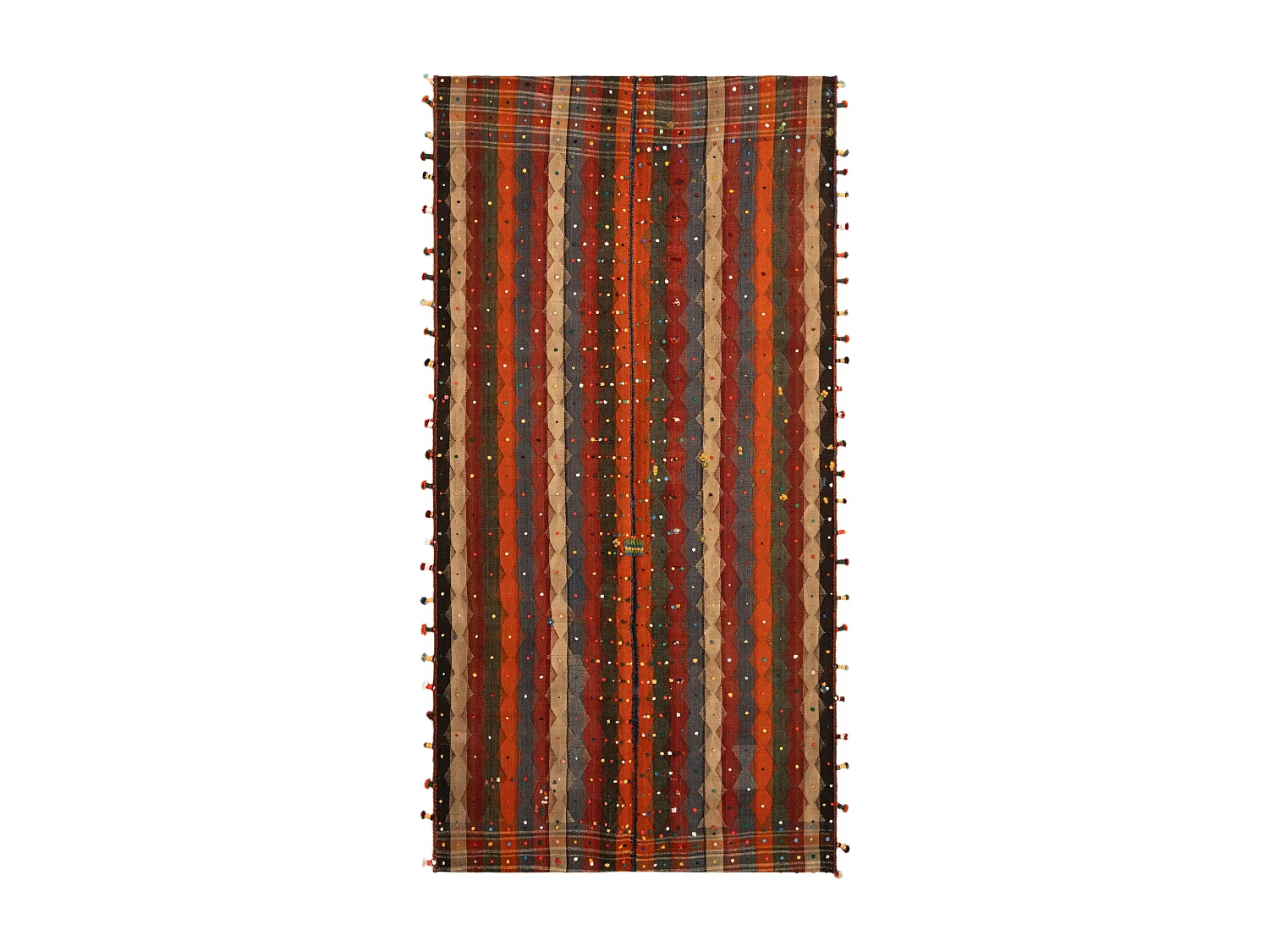 Tapis de laine 146x283 orange Jajim