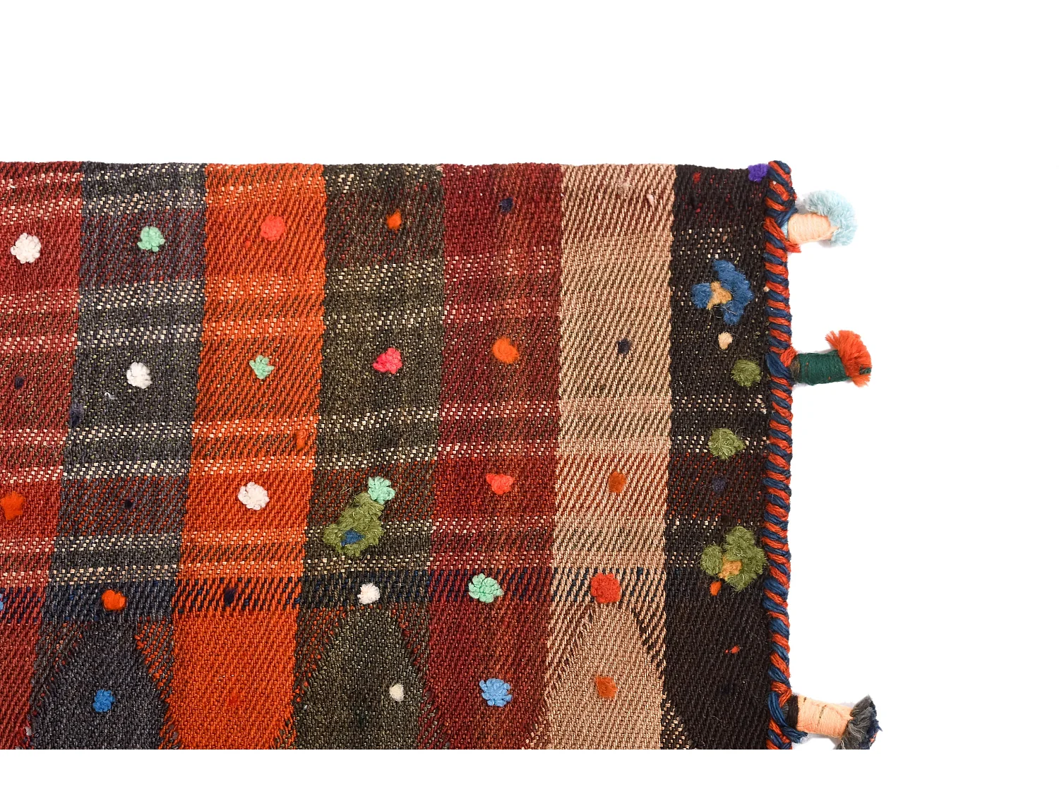 Tapis de laine 146x283 orange Jajim