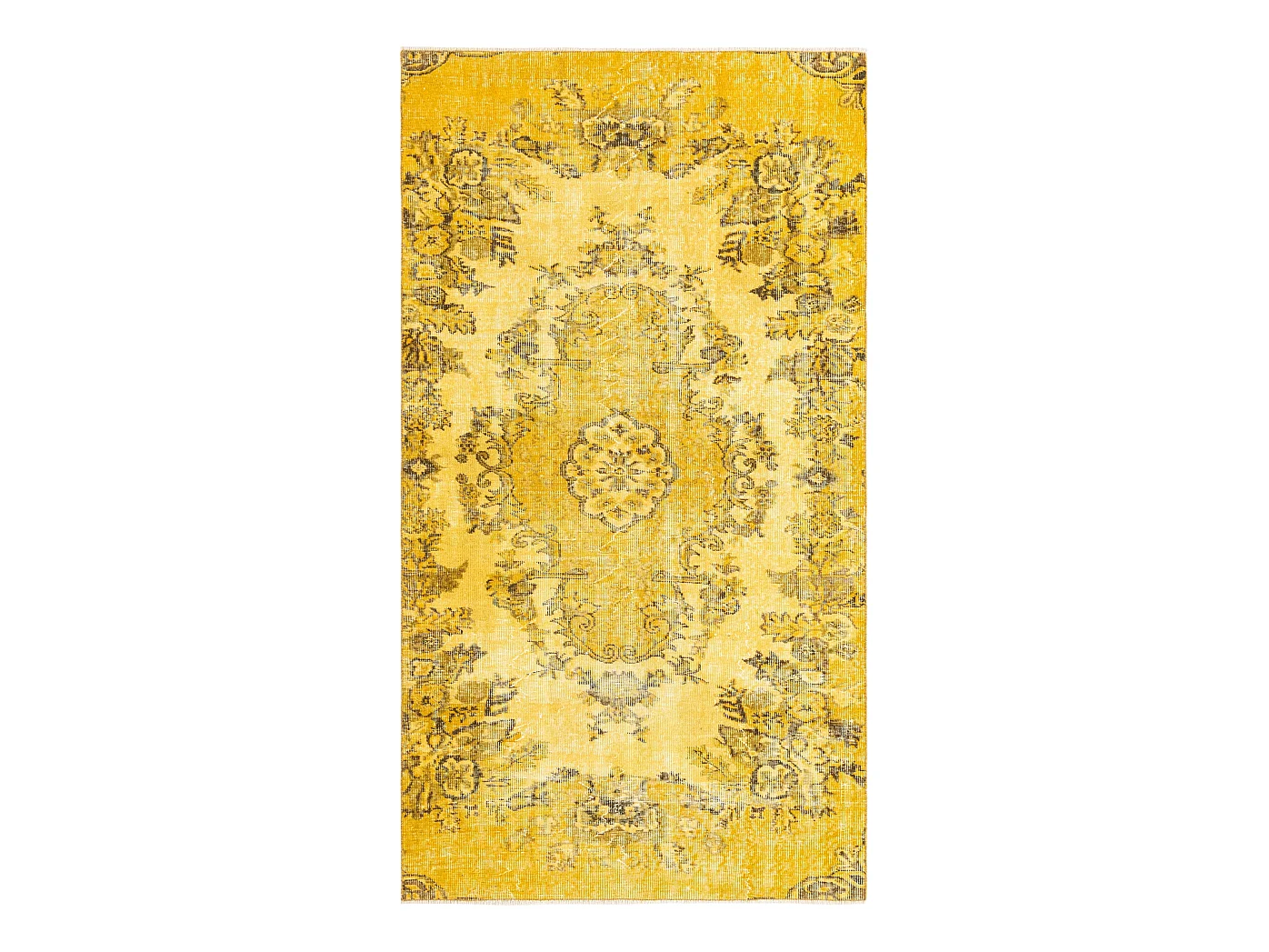 Tapis de laine 124x226 jaune Ultra Vintage