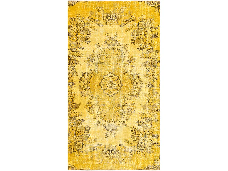 Tapis de laine 124x226 jaune Ultra Vintage