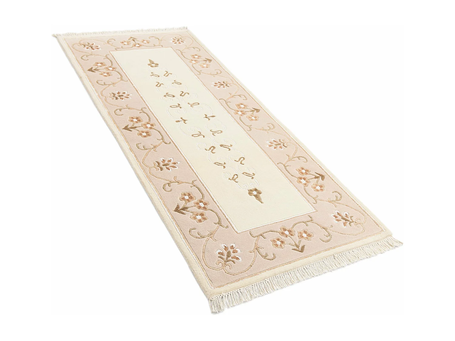 Tapis de couloir en laine 81x193 beige Darya
