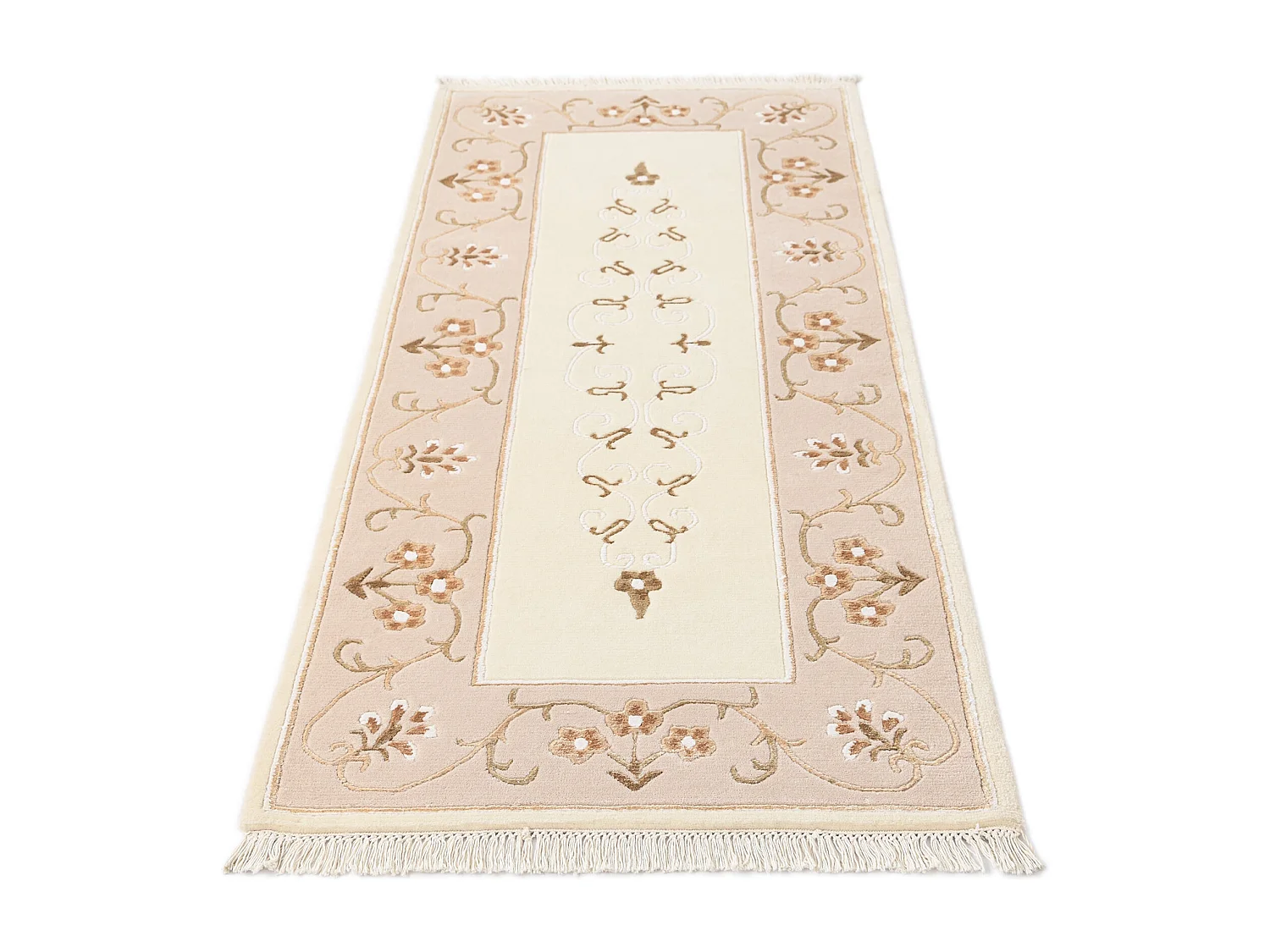 Tapis de couloir en laine 81x193 beige Darya