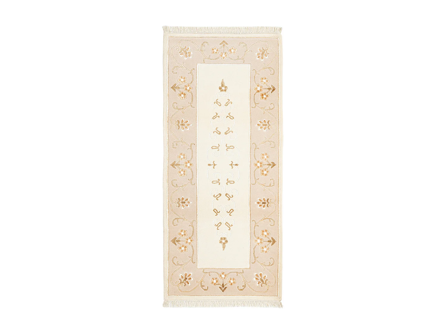 Tapis de couloir en laine 81x193 beige Darya