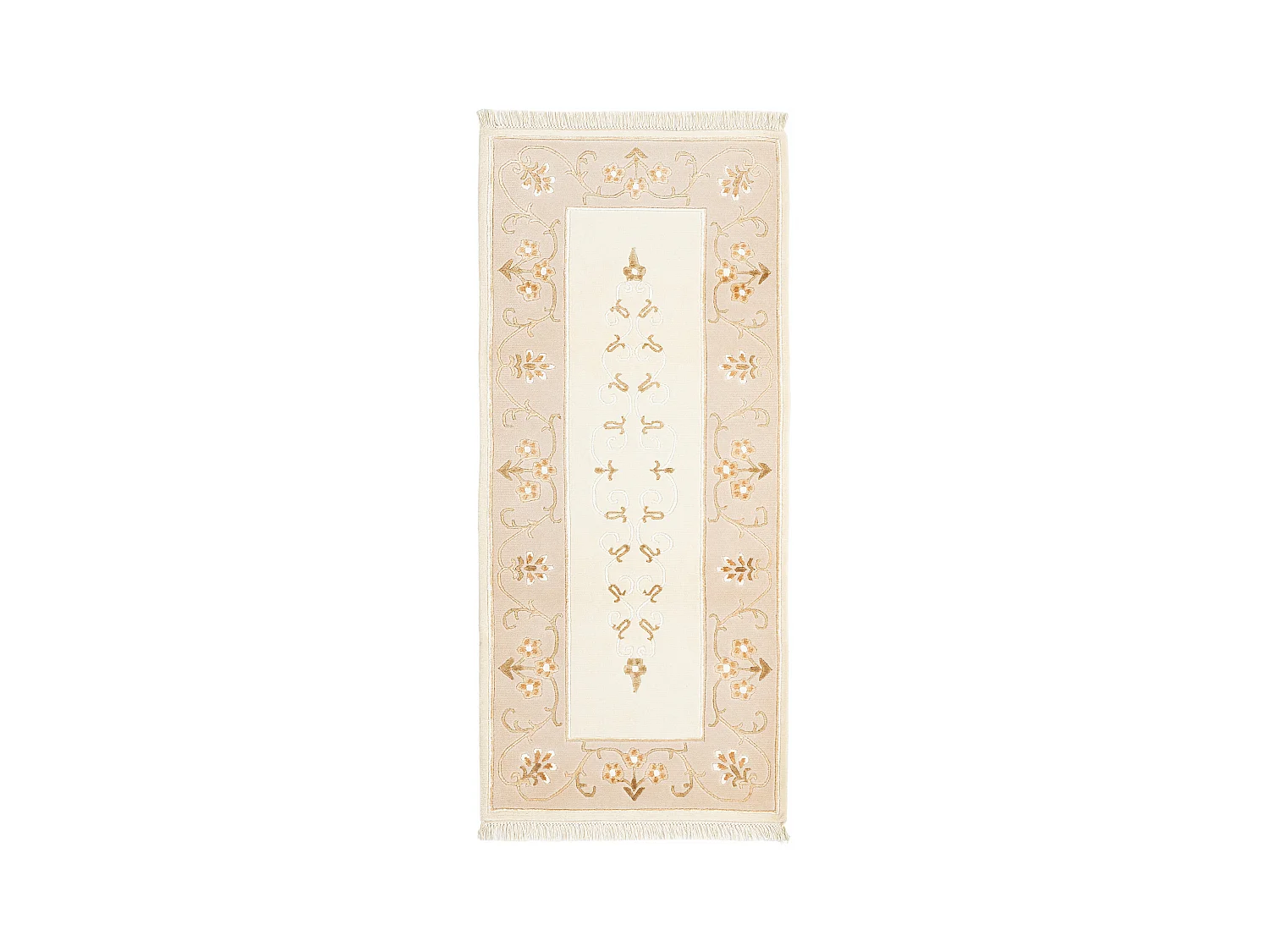 Tapis de couloir en laine 81x193 beige Darya