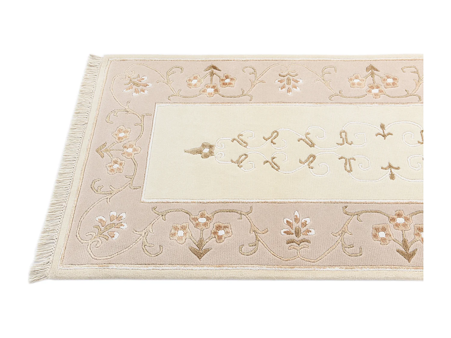 Tapis de couloir en laine 81x193 beige Darya