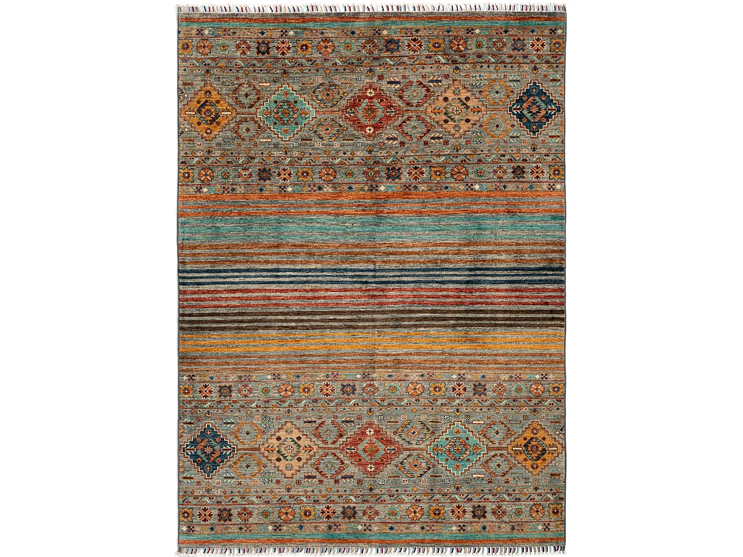 Tapis de laine 150x211 gris Torkman