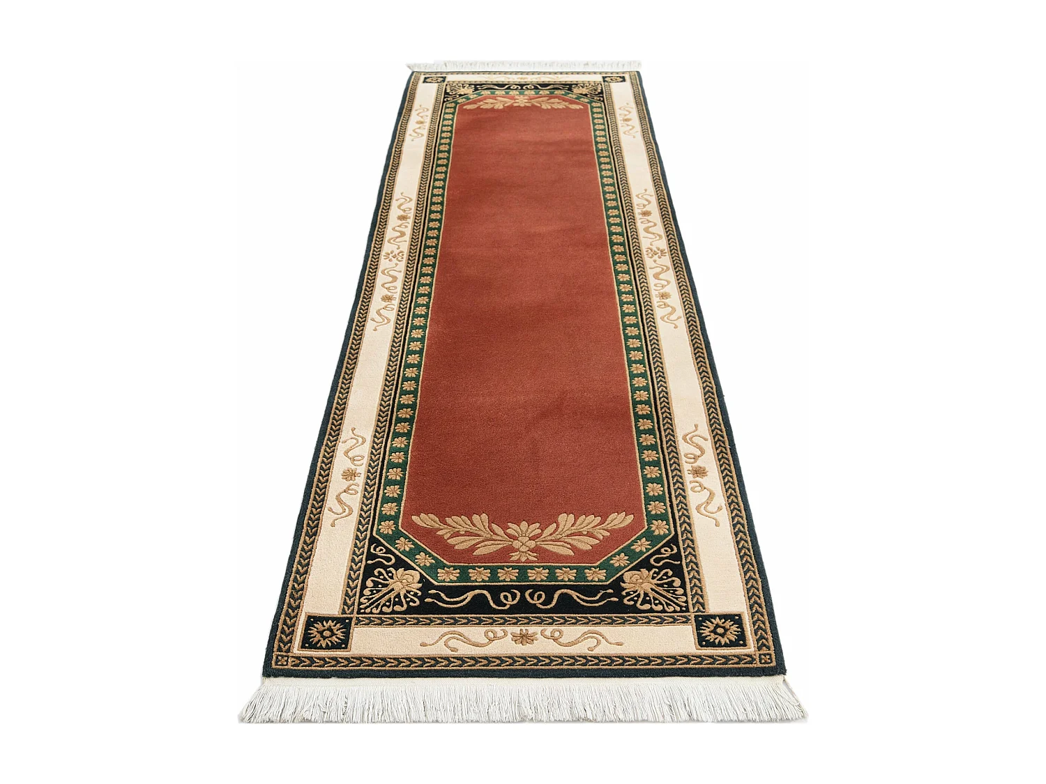 Läufer-Wollteppich 86x305 Rot Darya