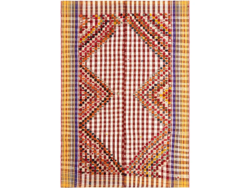 Wollteppich 144x209 Rot Jajim